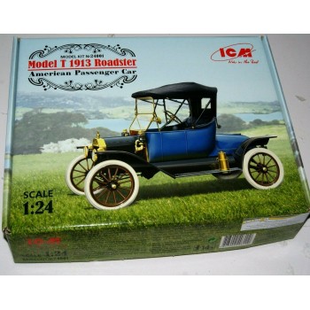 ICM 1/24 Ford Model T 1913 Roadster American Passenger Car 24001